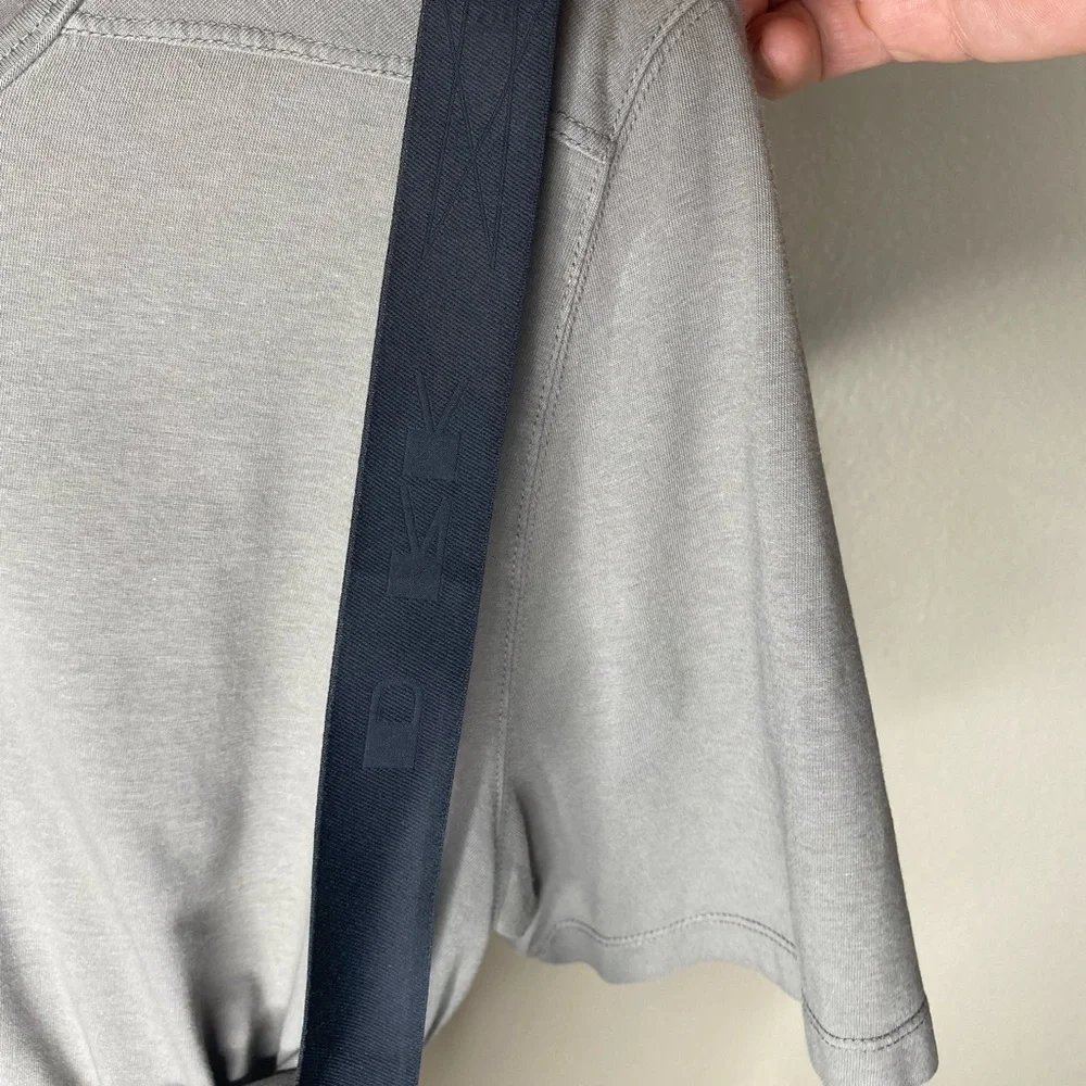 Rick Owens DRKSHDW gray black tie shirt size small - Picture 5 of 7